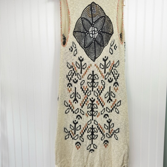 Democracy Bohemian Cardigan Knit Sweater Duster Size Medium Crochet Boho NWT - Picture 9 of 10